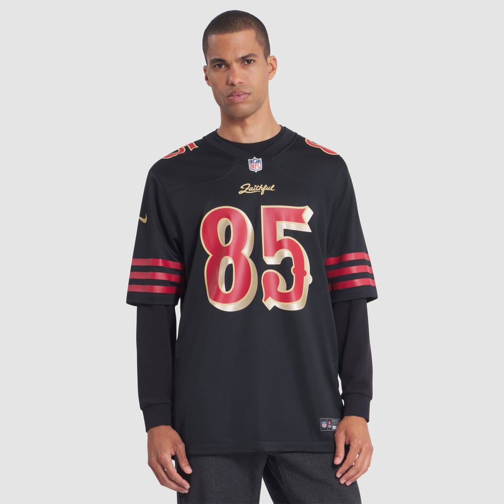 Men's San Francisco 49ers George Kittle Black Rivalries Collection Game Jersey