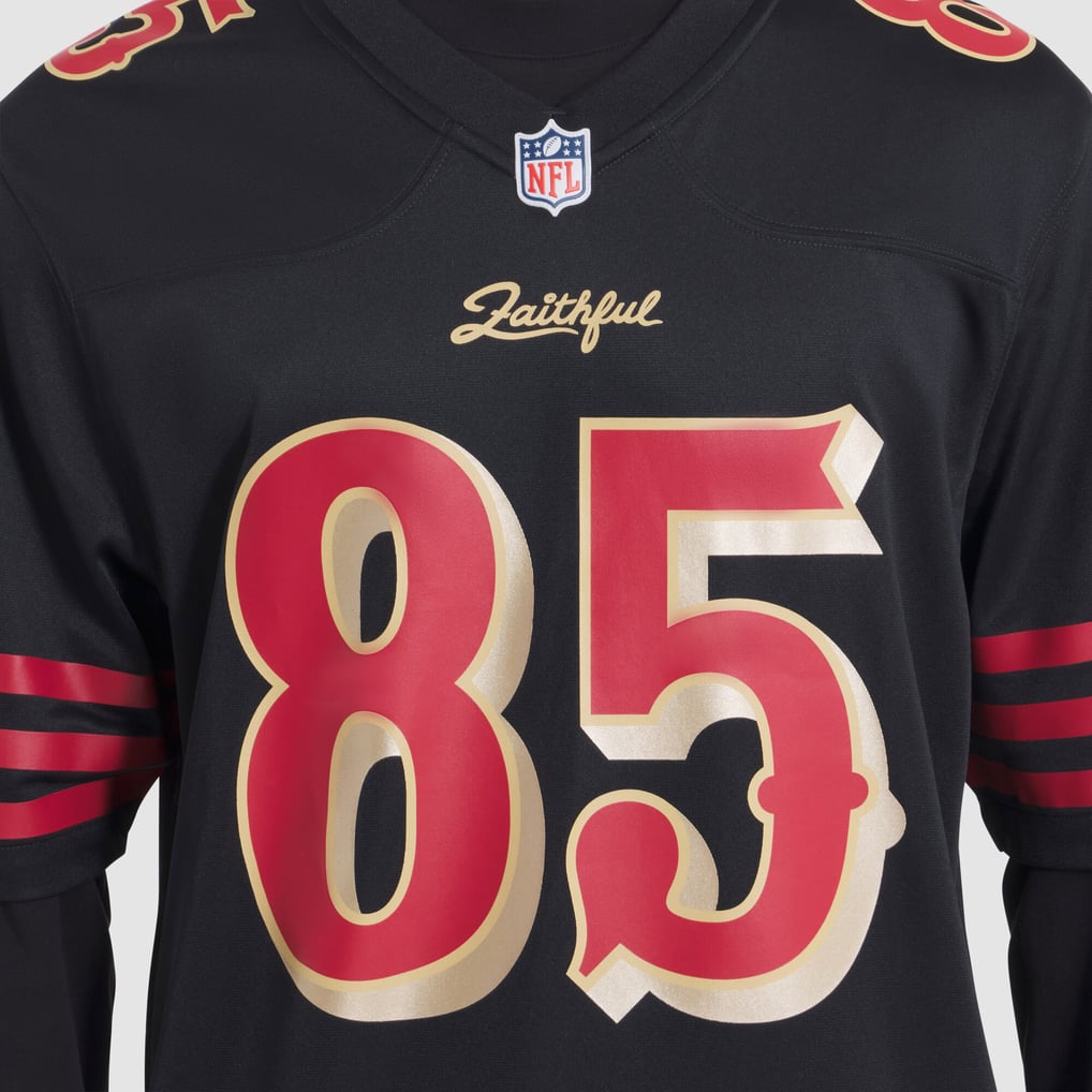 Men's San Francisco 49ers George Kittle Black Rivalries Collection Game Jersey