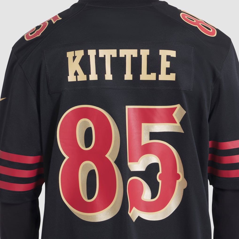 Men's San Francisco 49ers George Kittle Black Rivalries Collection Game Jersey