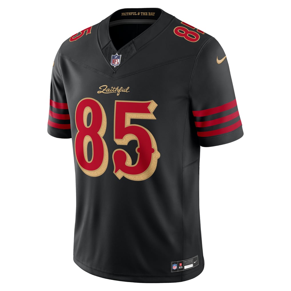 Men's San Francisco 49ers George Kittle Black Rivalries Collection Stitched Limited Jersey
