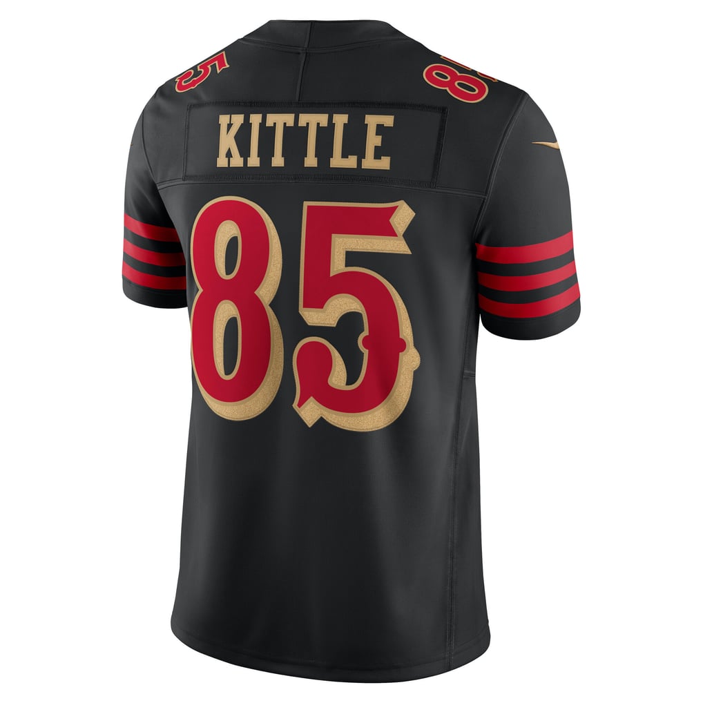 Men's San Francisco 49ers George Kittle Black Rivalries Collection Stitched Limited Jersey
