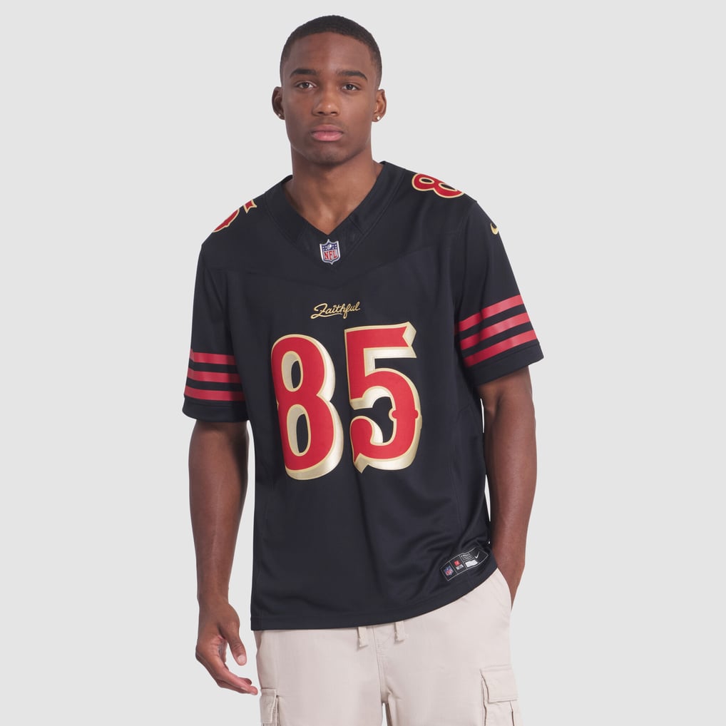 Men's San Francisco 49ers George Kittle Black Rivalries Collection Stitched Limited Jersey