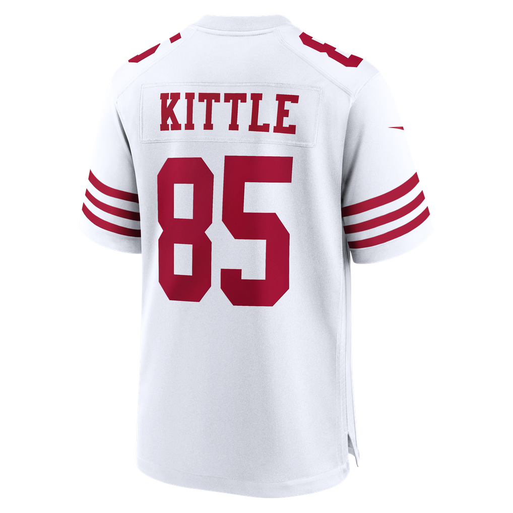 Men's San Francisco 49ers George Kittle White 80th Anniversary Game Jersey