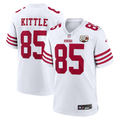 Men's San Francisco 49ers George Kittle White 80th Anniversary Game Jersey