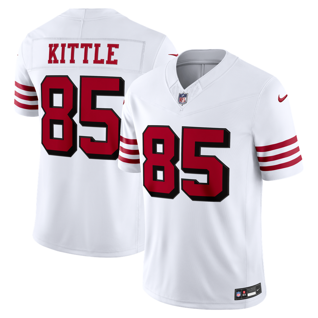 Men's San Francisco 49ers George Kittle White Alternate Vapor F.U.S.E. Stitched Limited Jersey