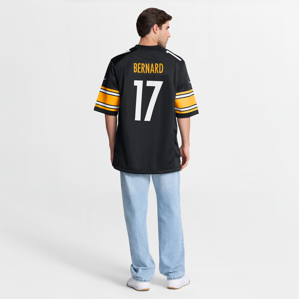 Men's Pittsburgh Steelers Germie Bernard Black Game Jersey