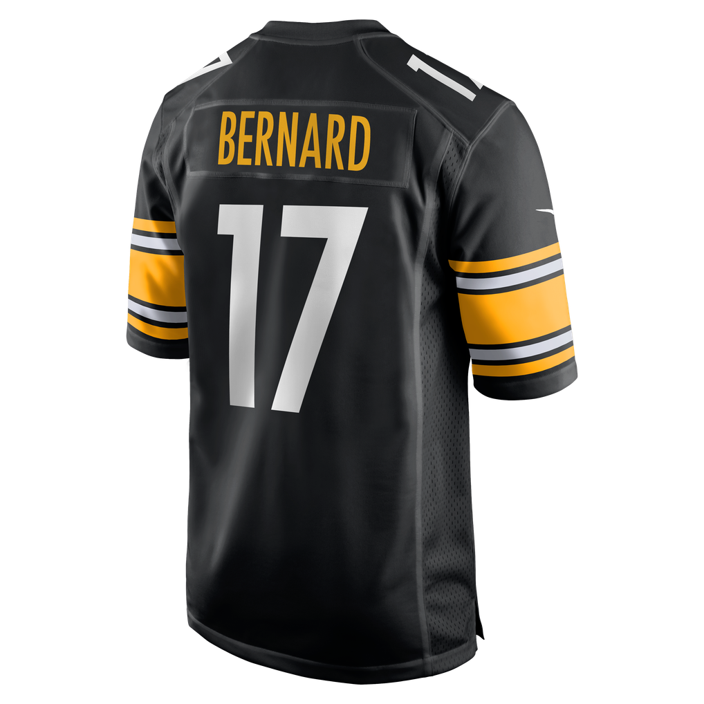 Men's Pittsburgh Steelers Germie Bernard Black Game Jersey