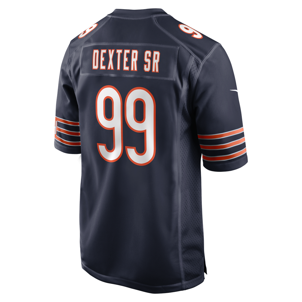 Men's Chicago Bears Gervon Dexter Sr. Navy Game Jersey