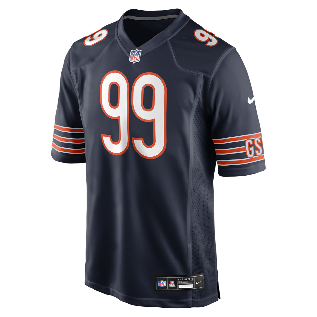 Men's Chicago Bears Gervon Dexter Sr Navy Team Game Jersey
