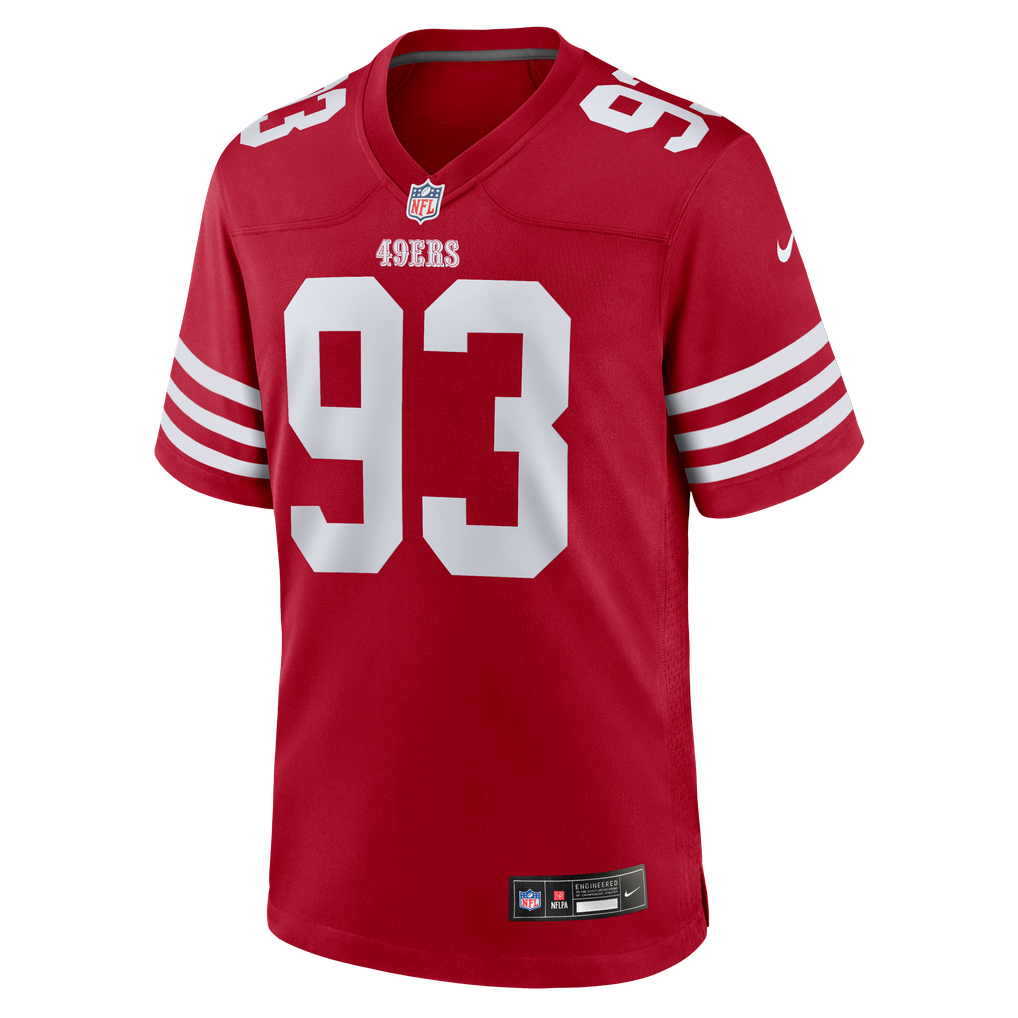 Men's San Francisco 49ers Gracen Halton Scarlet Team Game Jersey