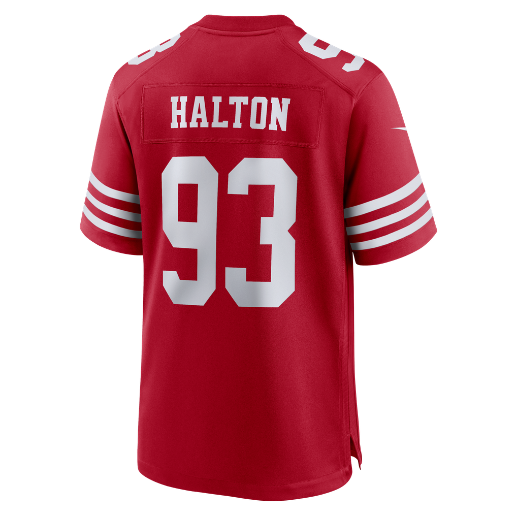 Men's San Francisco 49ers Gracen Halton Scarlet Team Game Jersey