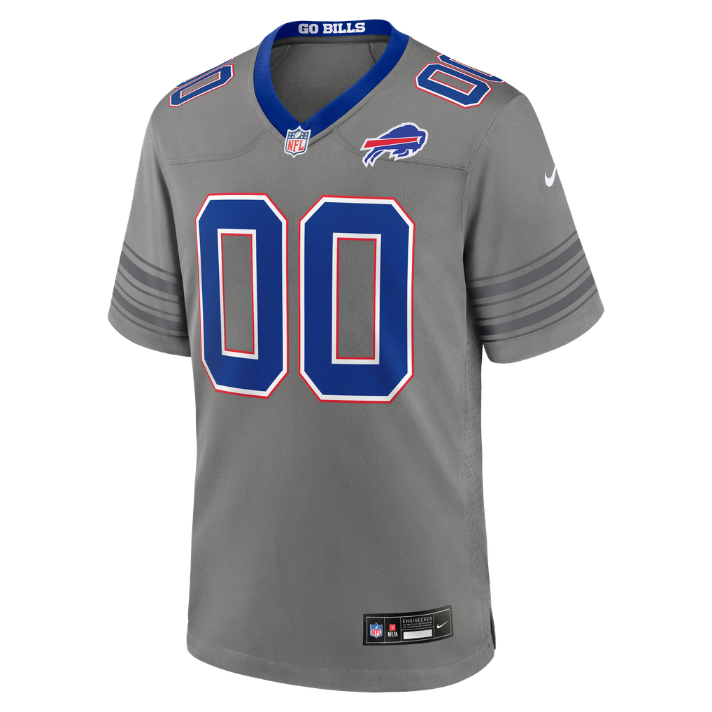 Men's Buffalo Bills Gray Nickel City Custom Game Jersey