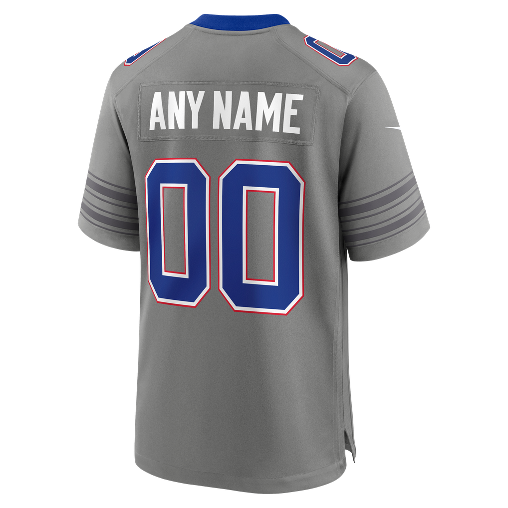 Men's Buffalo Bills Gray Nickel City Custom Game Jersey