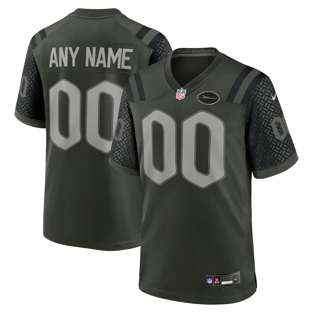 Men's New York Jets Green Rivalries Collection Custom Game Jersey