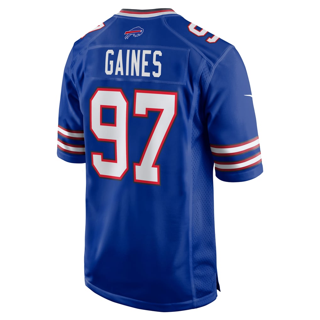 Men's Buffalo Bills Greg Gaines Royal Team Game Jersey