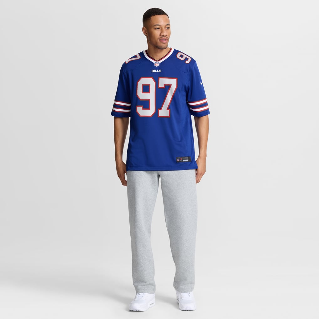 Men's Buffalo Bills Greg Gaines Royal Team Game Jersey