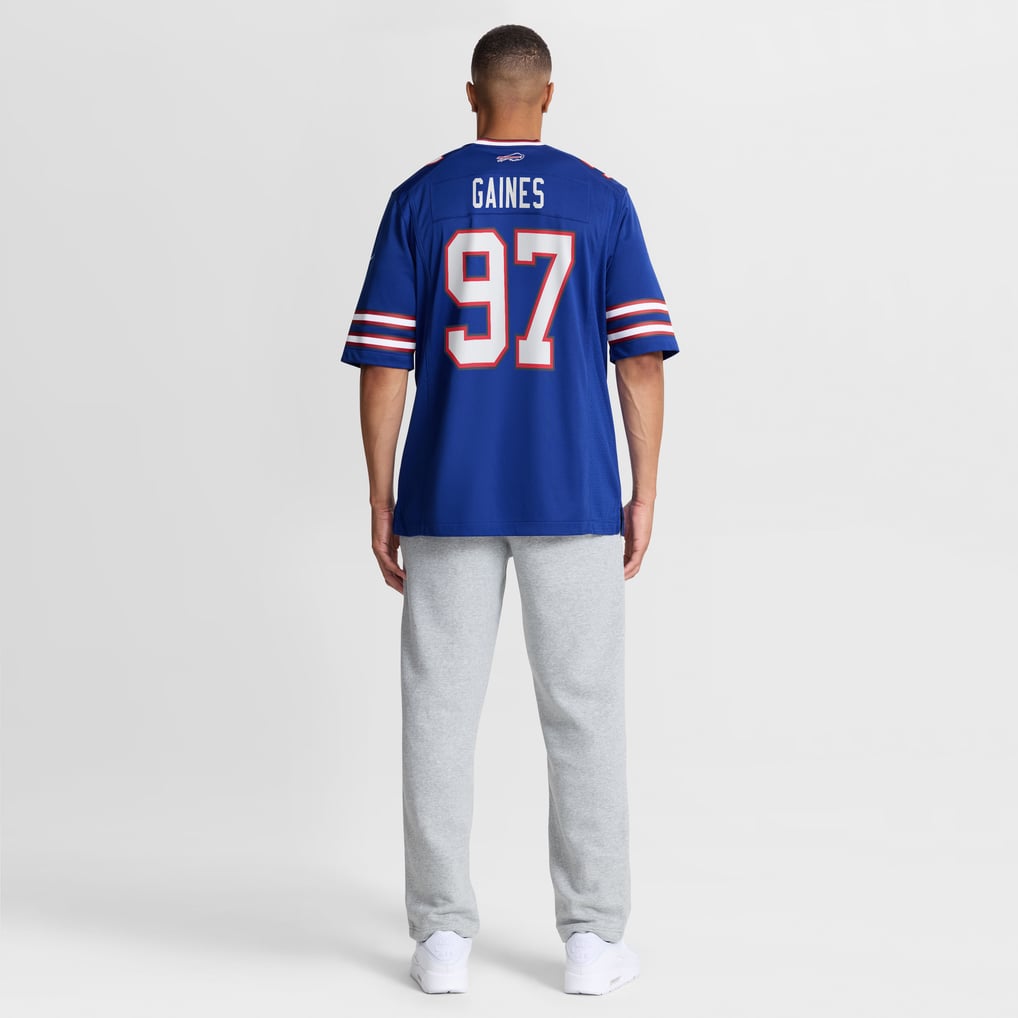 Men's Buffalo Bills Greg Gaines Royal Team Game Jersey
