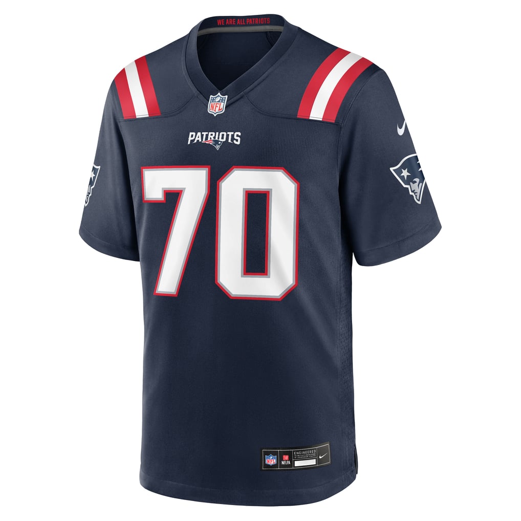 Men's New England Patriots Greg Van Roten Navy Team Game Jersey