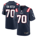Men's New England Patriots Greg Van Roten Navy Team Game Jersey