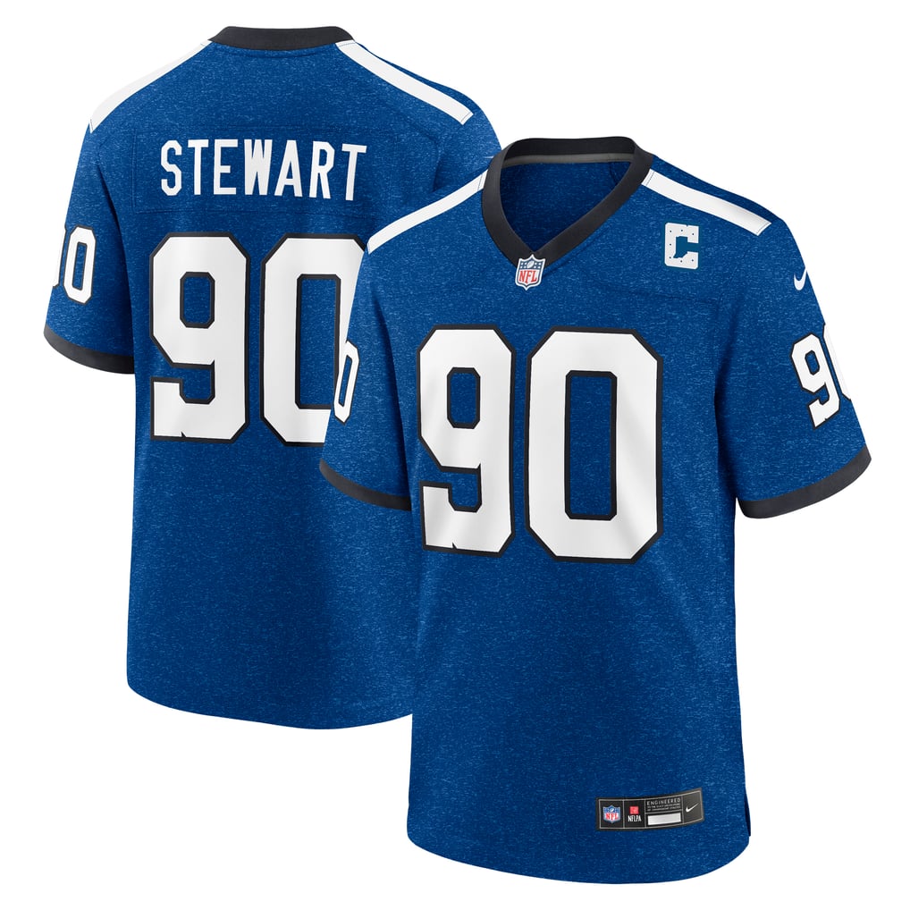 Men's Indianapolis Colts Grover Stewart Blue Alternate Game Jersey