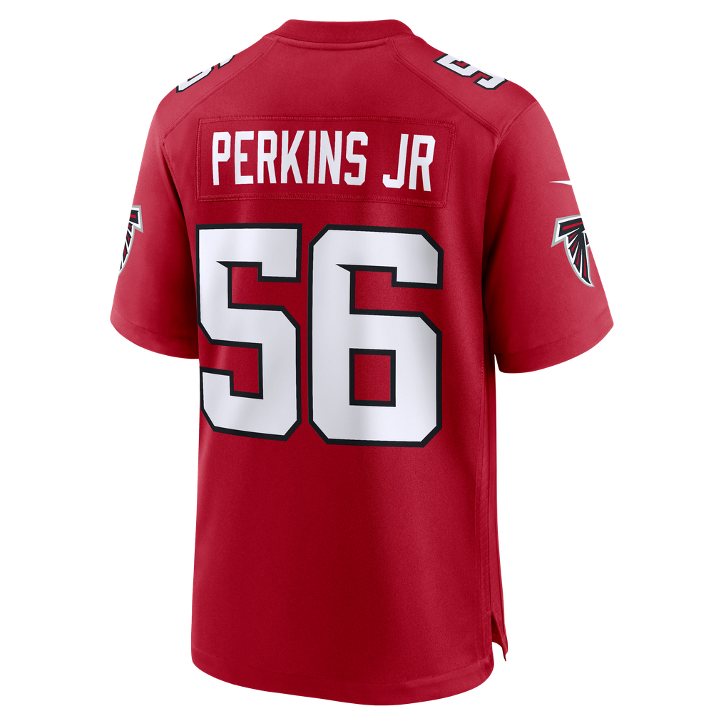 Men's Atlanta Falcons Harold Perkins Jr Red Team Game Jersey