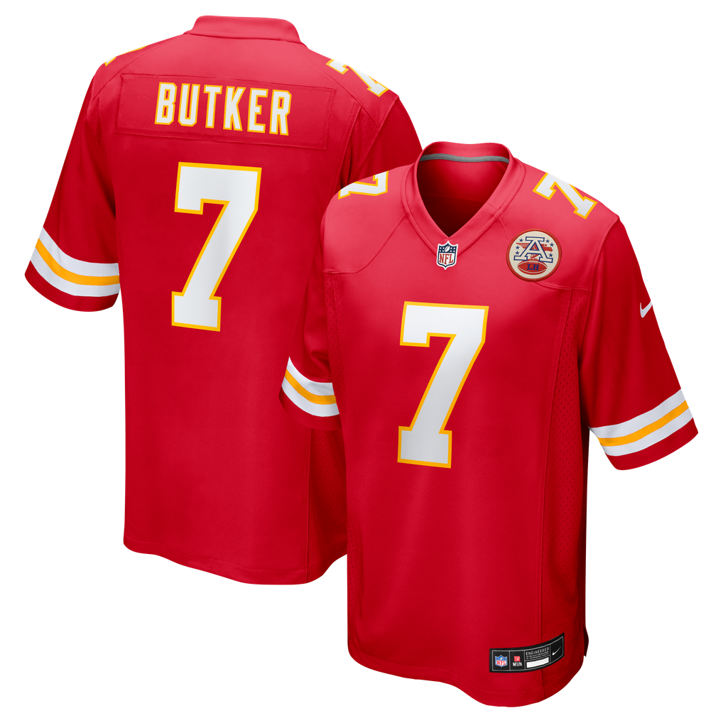 Men's Kansas City Chiefs Harrison Butker Red Game Jersey