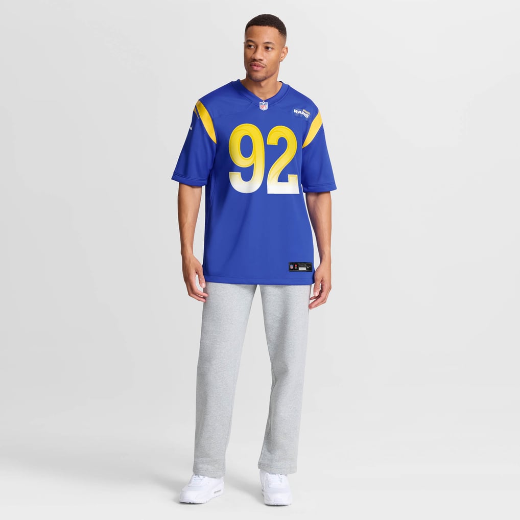 Men's Los Angeles Rams Harrison Mevis Royal Team Game Jersey