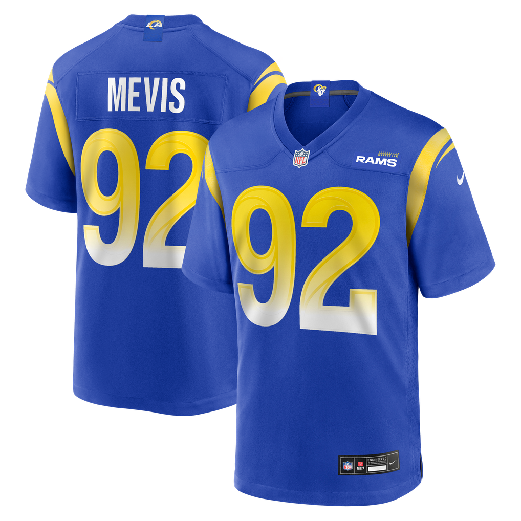 Men's Los Angeles Rams Harrison Mevis Royal Team Game Jersey