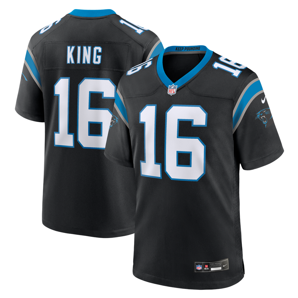 Men's Carolina Panthers Haynes King Black Team Game Jersey