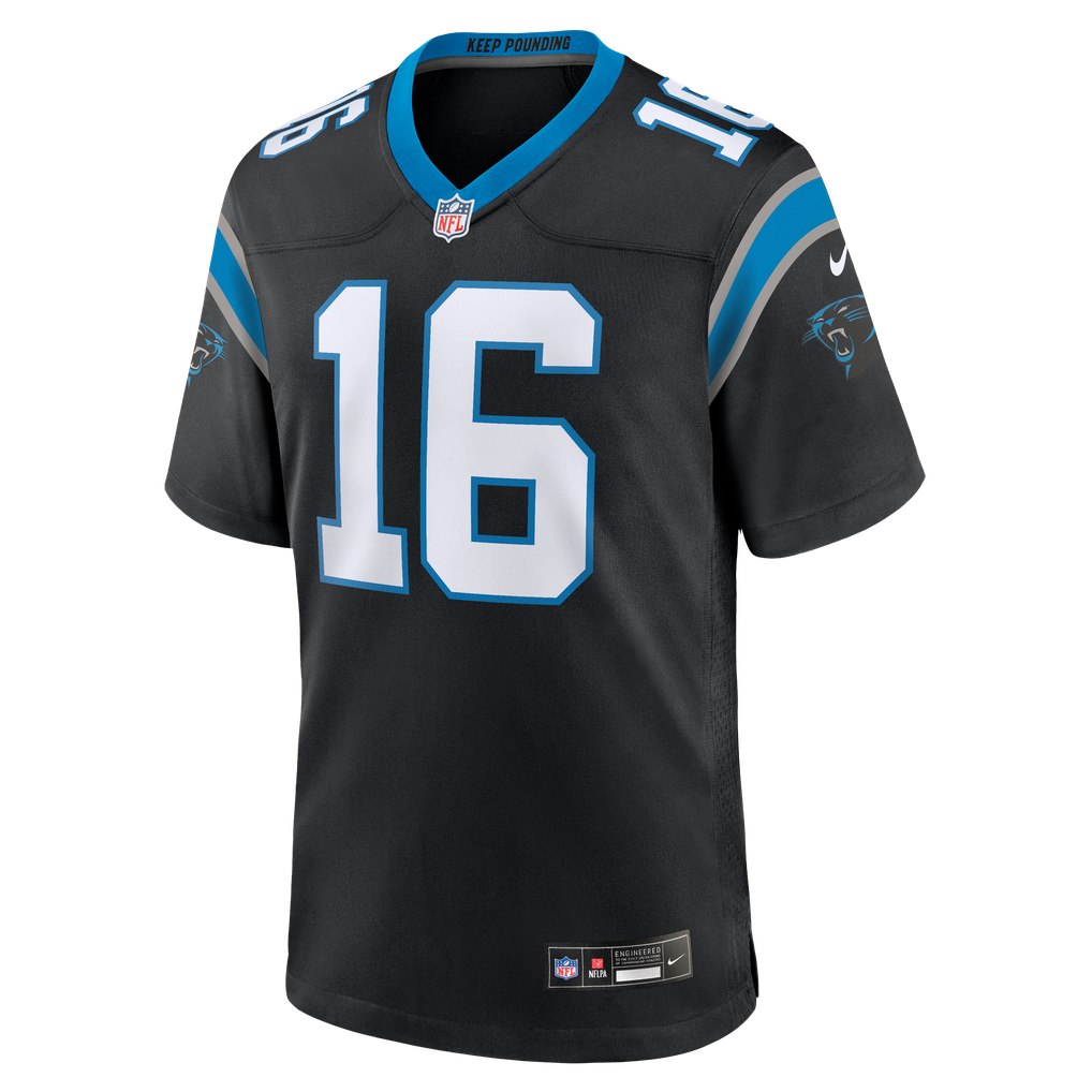Men's Carolina Panthers Haynes King Black Team Game Jersey