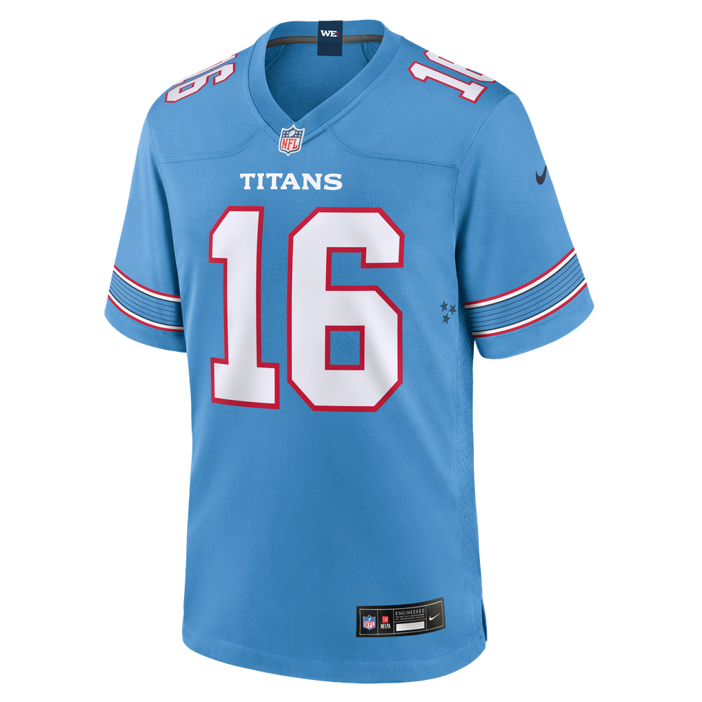 Men's Tennessee Titans Hendon Hooker Light Blue Team Game Jersey