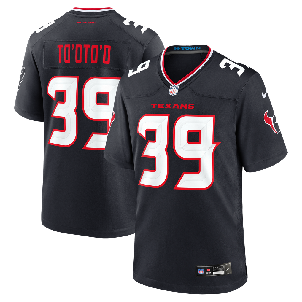 Men's Houston Texans Henry To'oto'o Navy Team Game Jersey