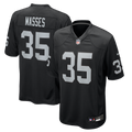 Men's Las Vegas Raiders Hezekiah Masses Black Team Game Jersey