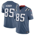 Men's New England Patriots Hunter Henry Blue Rivalries Collection Stitched Limited Jersey