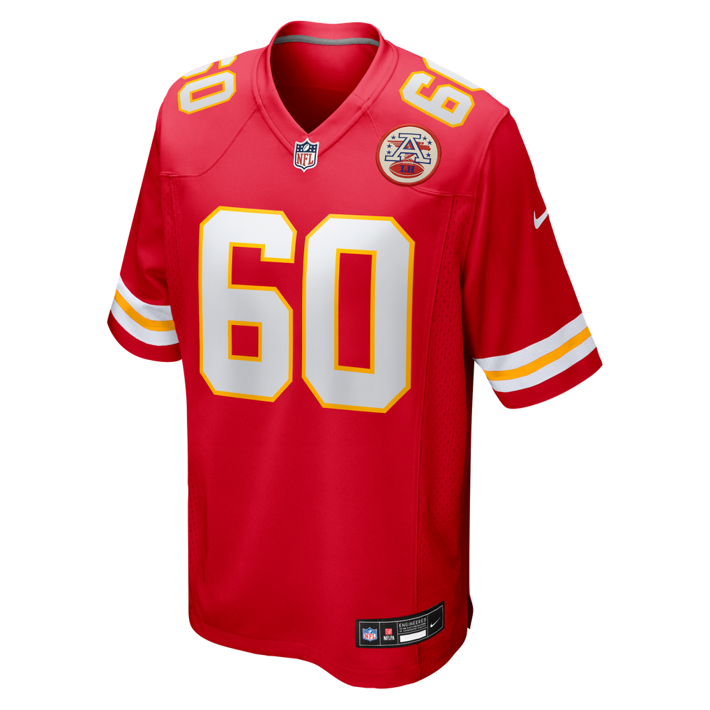 Men's Kansas City Chiefs Hunter Nourzad Red Game Jersey