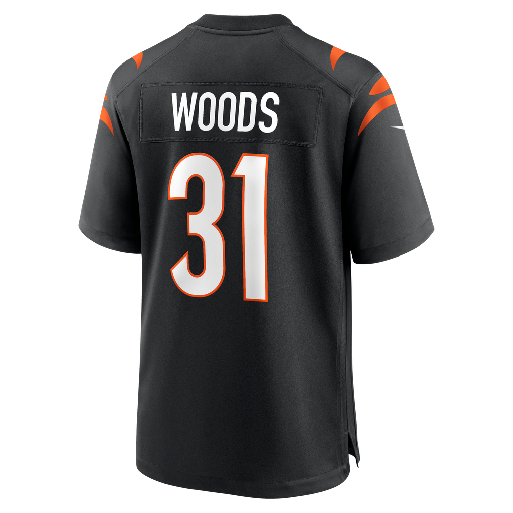 Men's Cincinnati Bengals Ickey Woods Black Retired Player Game Jersey