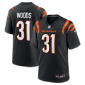 Men's Cincinnati Bengals Ickey Woods Black Retired Player Game Jersey