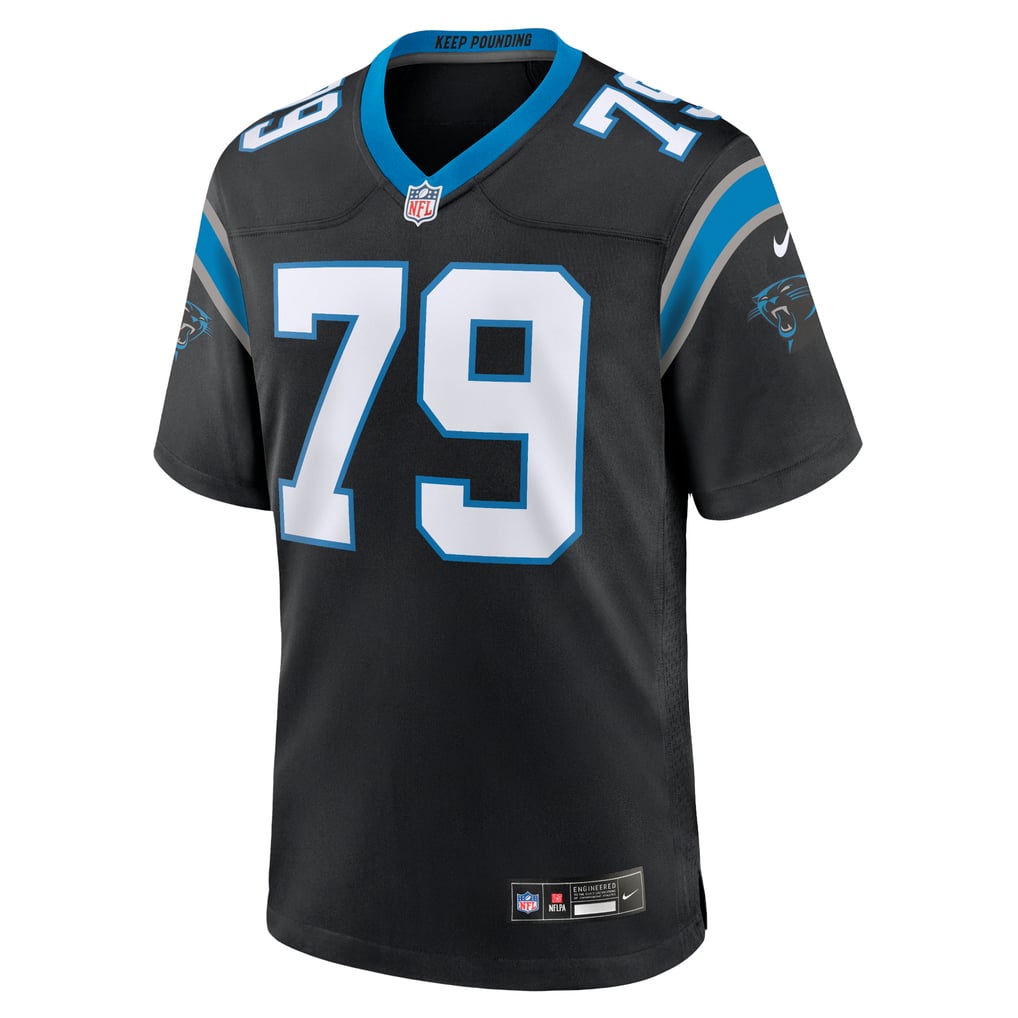 Men's Carolina Panthers Ikem Ekwonu Black Game Jersey