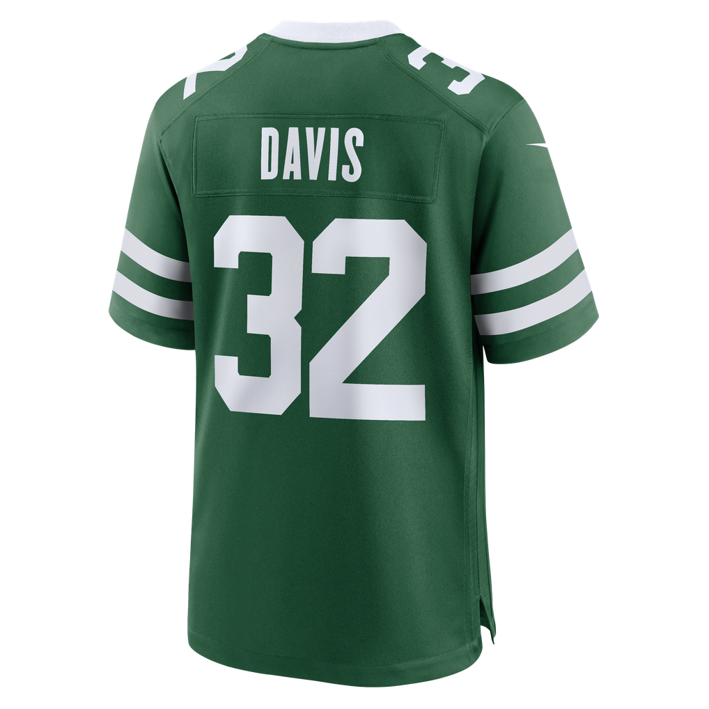 Men's New York Jets Isaiah Davis Legacy Green Team Game Jersey