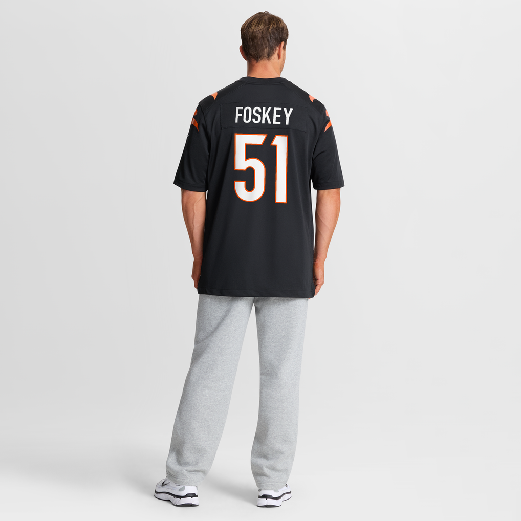 Men's Cincinnati Bengals Isaiah Foskey Black Team Game Jersey