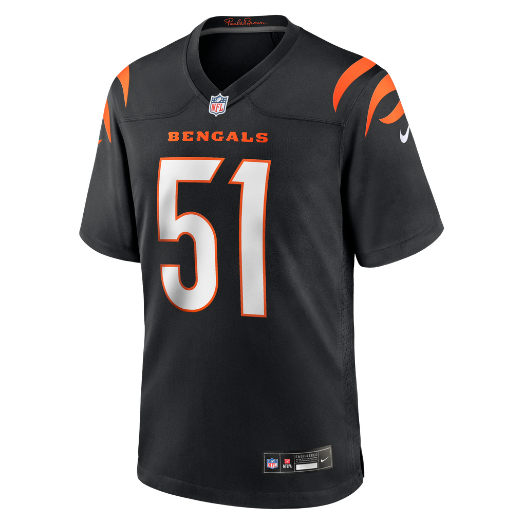 Men's Cincinnati Bengals Isaiah Foskey Black Team Game Jersey