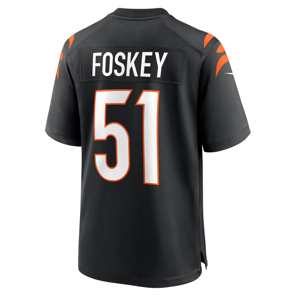 Men's Cincinnati Bengals Isaiah Foskey Black Team Game Jersey