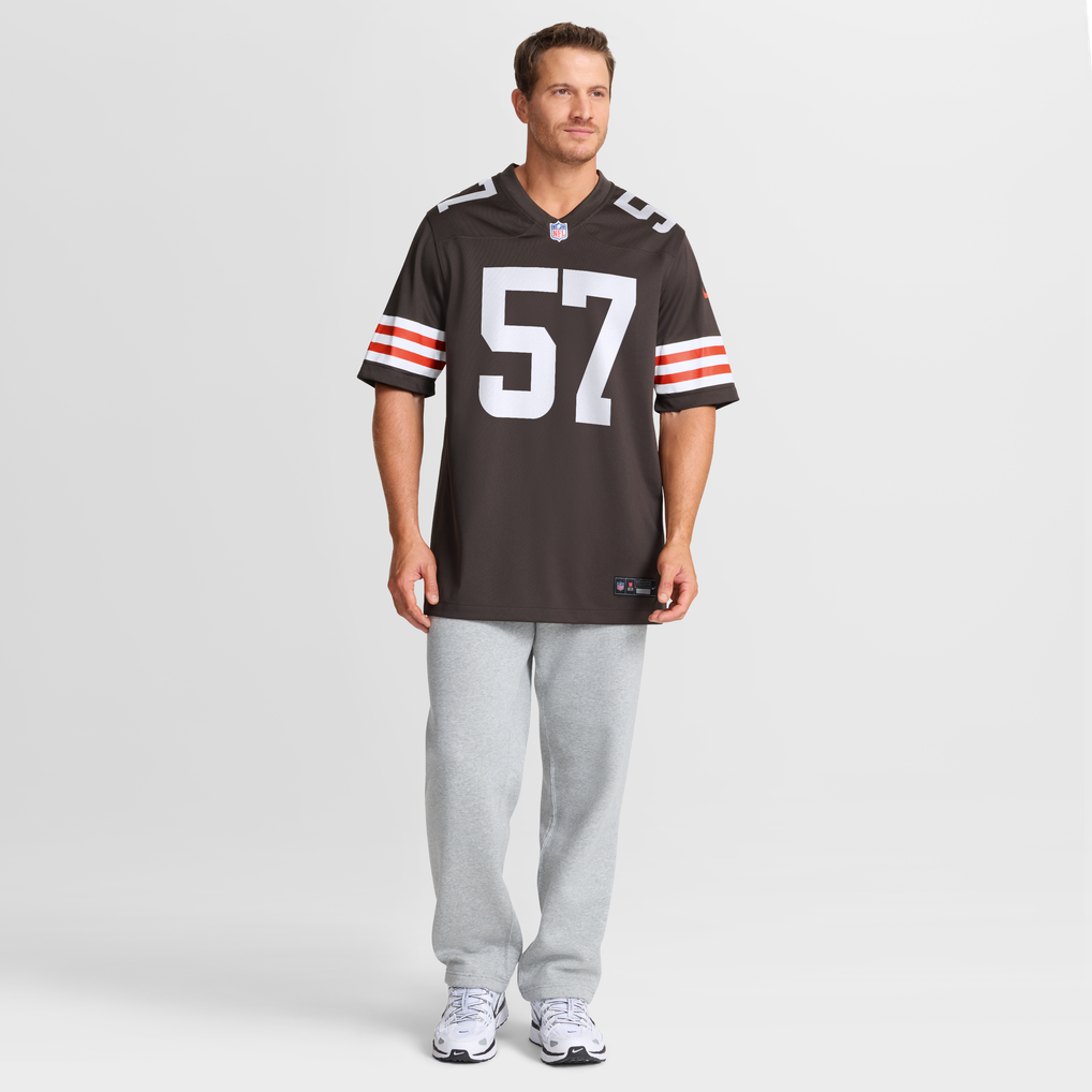Men's Cleveland Browns Isaiah McGuire Brown Team Game Jersey