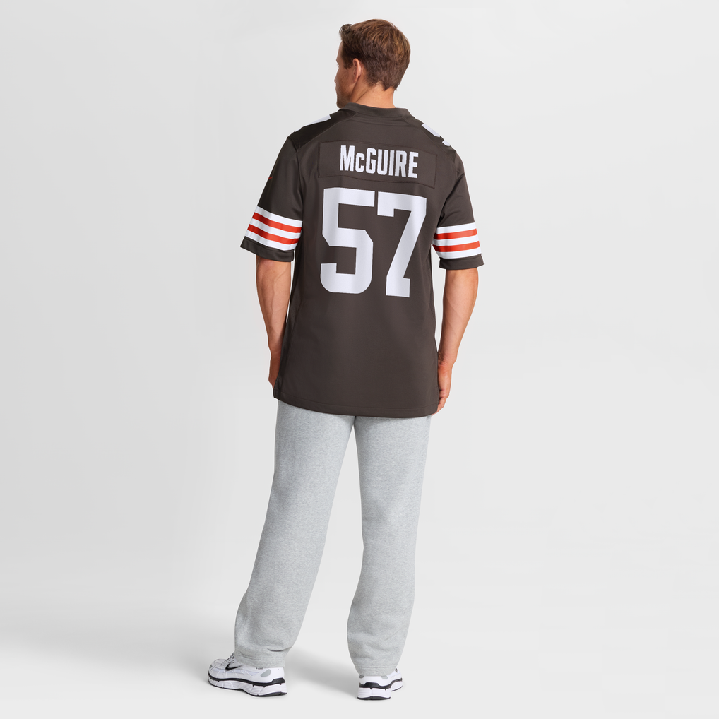 Men's Cleveland Browns Isaiah McGuire Brown Team Game Jersey