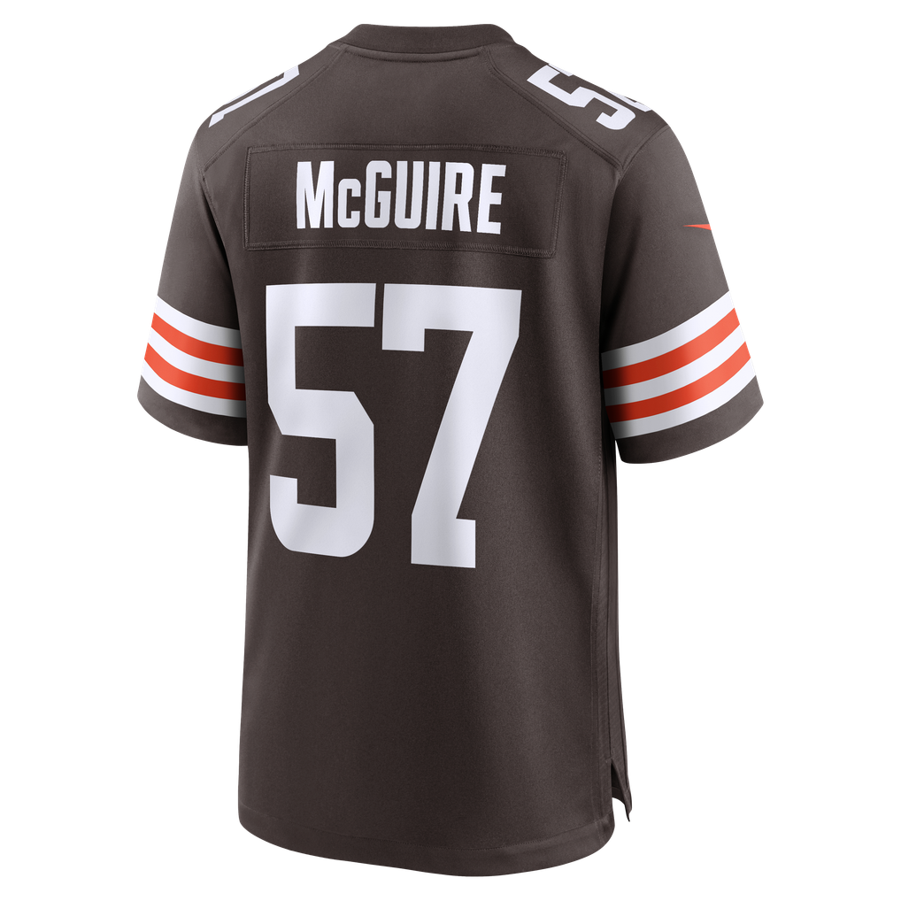 Men's Cleveland Browns Isaiah McGuire Brown Team Game Jersey