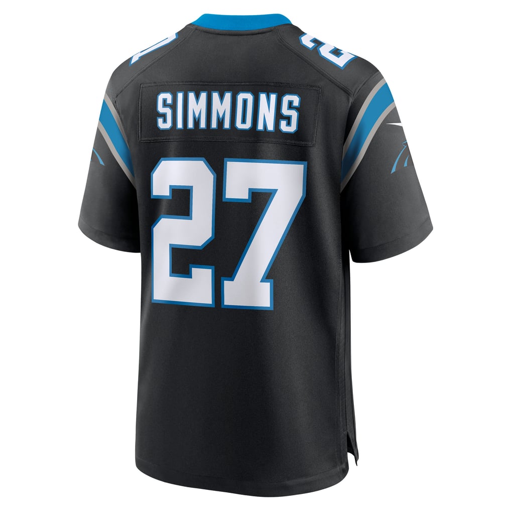 Men's Carolina Panthers Isaiah Simmons Black Team Game Jersey