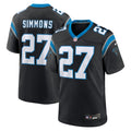 Men's Carolina Panthers Isaiah Simmons Black Team Game Jersey