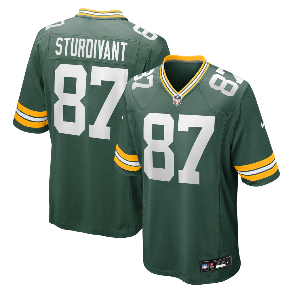 Men's Green Bay Packers J. Michael Sturdivant Green Team Game Jersey