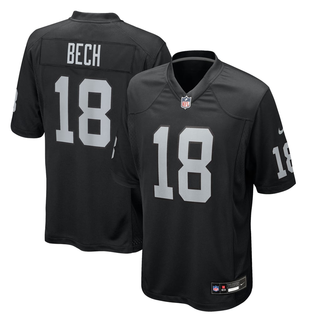 Men's Las Vegas Raiders Jack Bech Black Team Game Jersey