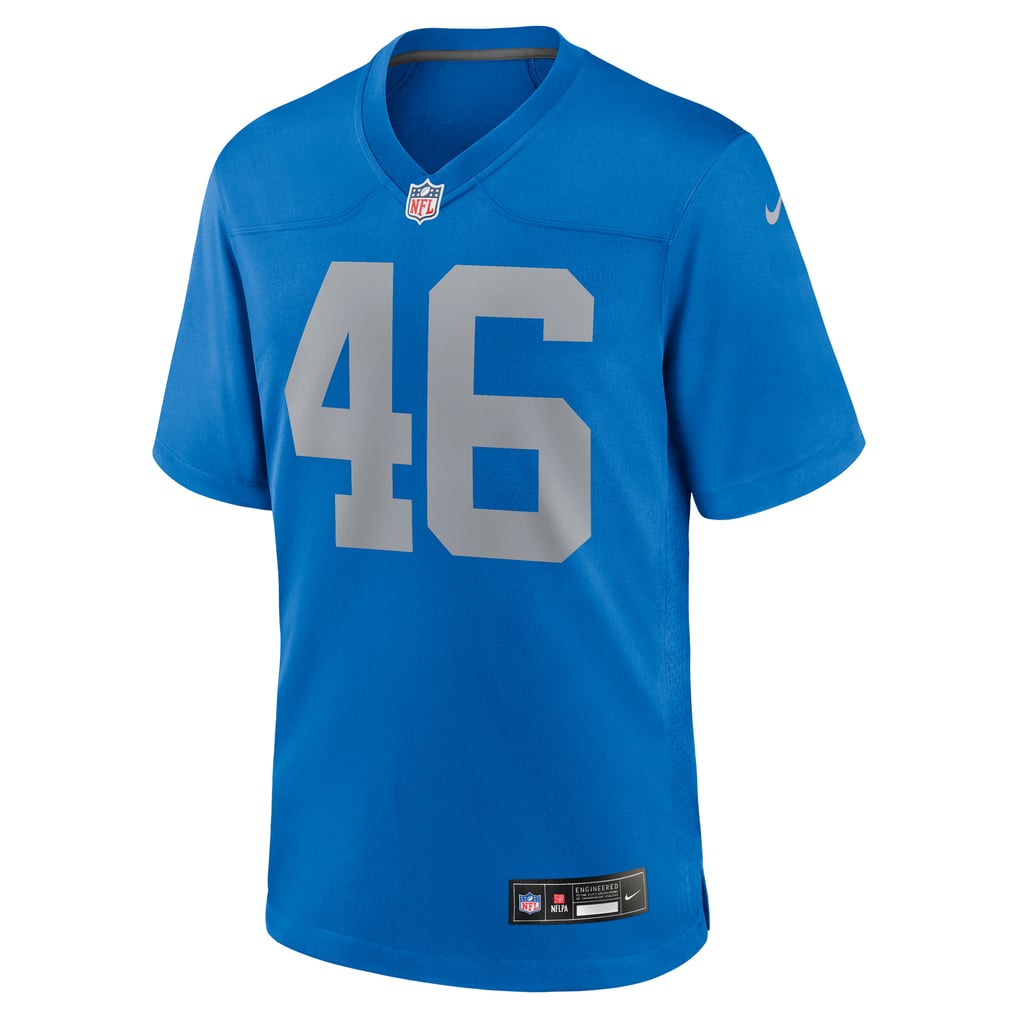 Men's Detroit Lions Jack Campbell Blue Alternate Game Jersey